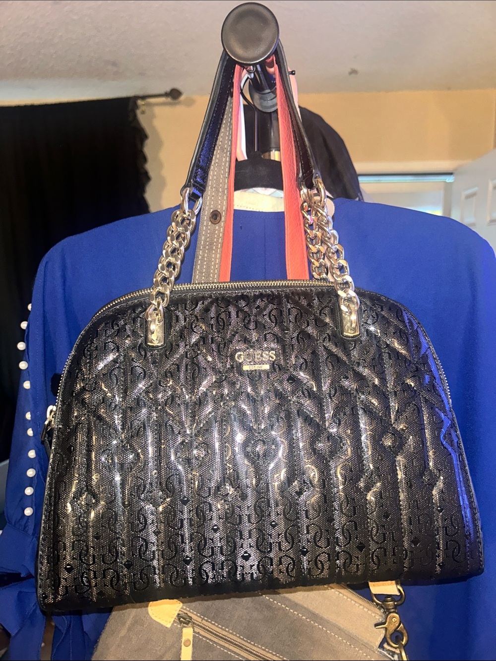 GUESS Malena Cali Satchel with Silver Hardware - Picture 1 of 5
